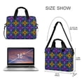 thumbnail image 3 of FORMRS 16" Laptop Bag Carrying Sleeve Case with Handle Travel Shoulder Briefcase, Purple Stained Glass Pattern, 3 of 8