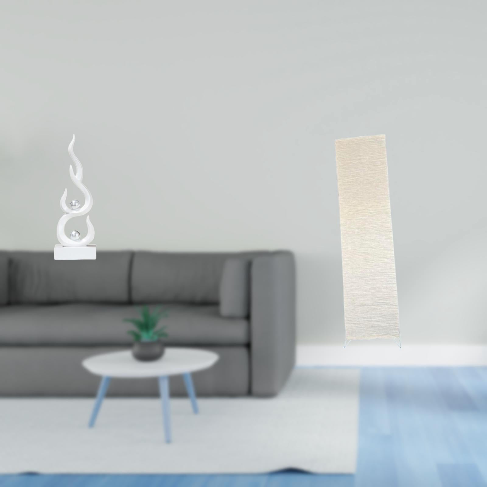 Abstract Fire Sculpture Art Statue Floor Lamp Shade Resin Paper Minimalist Design for Living Room Office Decor