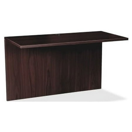 Lorell Prominence 2.0 Espresso Laminate Bridge 48 x 24 x 29 1 Top - Band Edge - Material: Particleboard - Finish: Espresso Laminate Surface Thermofused Melamine (TFM)