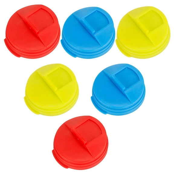 STOBOK 6Pcs Reusable Bottle Caps Plastic Lids for Drinks Leak Proof and Travel Use