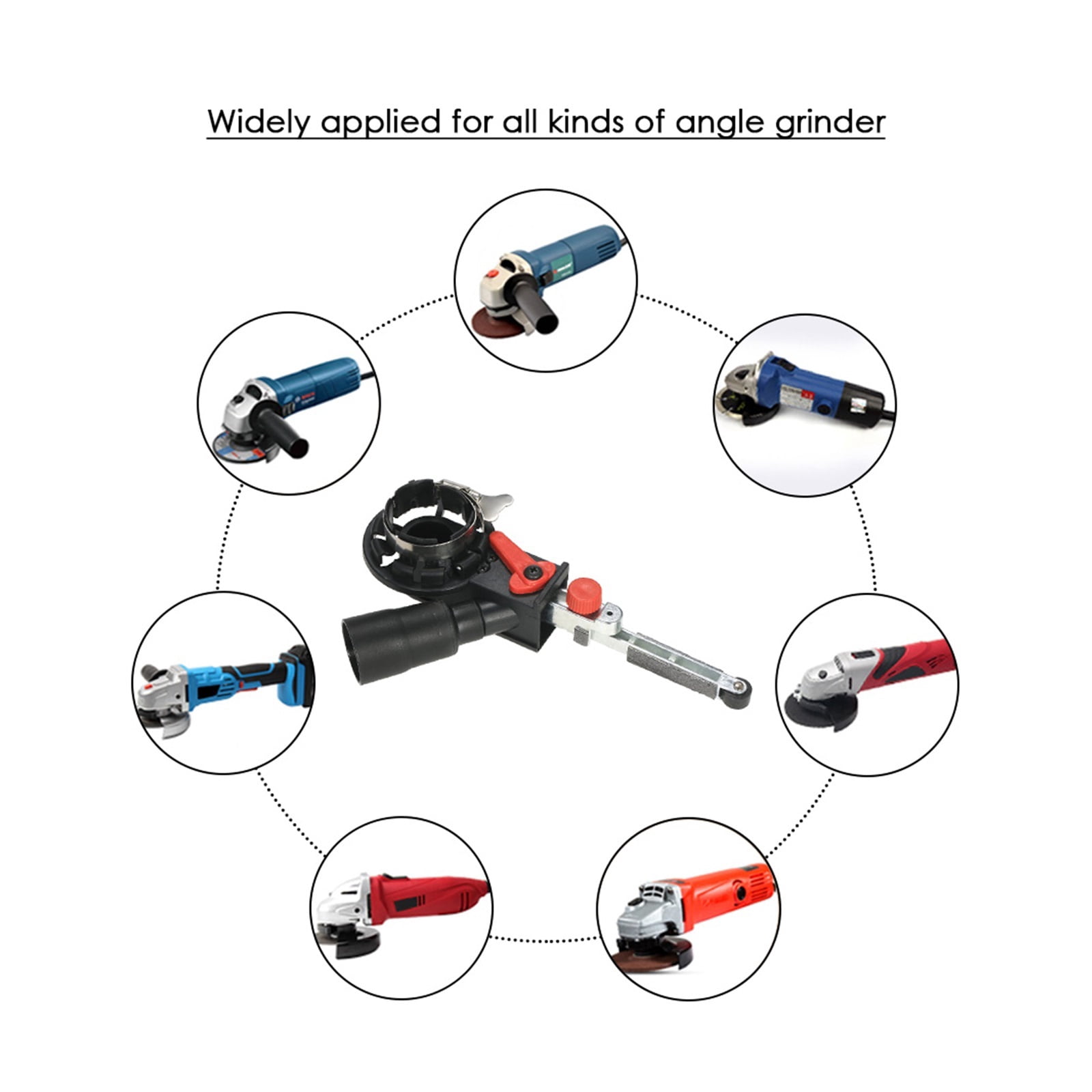 Multifunction Angle Grinder Mini DIY Sanding woodworking Adapter Bandfile Belt Sander for 115mm 4.5" and 125mm 5" Electric ,Widely Use