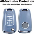 thumbnail image 3 of Key Fob Cover Compatible with Chevrolet Camaro Cruze Malibu Equinox Trax Volt Impala Sonic Spark Aveo Orlando GMC Terrain Buick Regal Encore Verano Allure Keychain Case Holder Protector,Blue, 3 of 6
