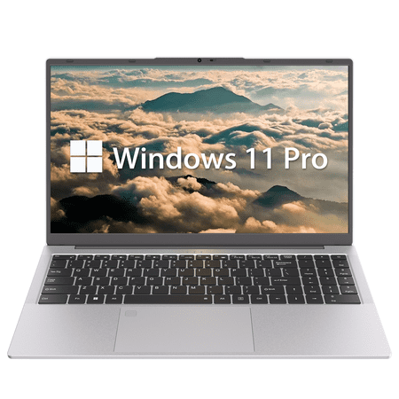 Auusda 15.6" Laptop Computer AMD 3250C, 16GB DDR4 RAM 512GB NVMe SSD, Win11 Pro WiFi 6, Backlight, Fingerprint, Silver