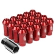 thumbnail image 1 of J2 Engineering LN-T7-014-125-RD J2 Engineering 7075 -T6 Forged Aluminum M12 x 1.25 20Pcs 50mm Height Knurled Top Lug Nut w/ Adapter Red, 1 of 6