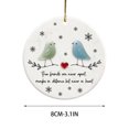 thumbnail image 3 of TanSiDing 2pcs Best Friend Christmas Ornament - Thick Acrylic Round Decoration with Gold Cord, Shatterproof Holiday Tree Decor for Office Car Gift Giving, 3 of 6
