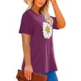thumbnail image 6 of XCHQRTI Plus Size Daisy Women Tshirt Graphic Oversized Tees Short Sleeve Casual Tee, 6 of 8