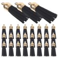 thumbnail image 4 of Decorative Tassels Leather Tassel Gift Tag Diy Enthusiasts 4X1cm Small Tassels Decorations 100Pcs, 4 of 5