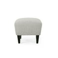 thumbnail image 7 of Noble House Willey Boucle Upholstered Club Chair and Ottoman Set, Stone and Matte Black, 7 of 7
