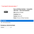 thumbnail image 2 of Rear Left Wheel Cylinder - Compatible with 1961 - 1967 Ford Econoline 1962 1963 1964 1965 1966, 2 of 2