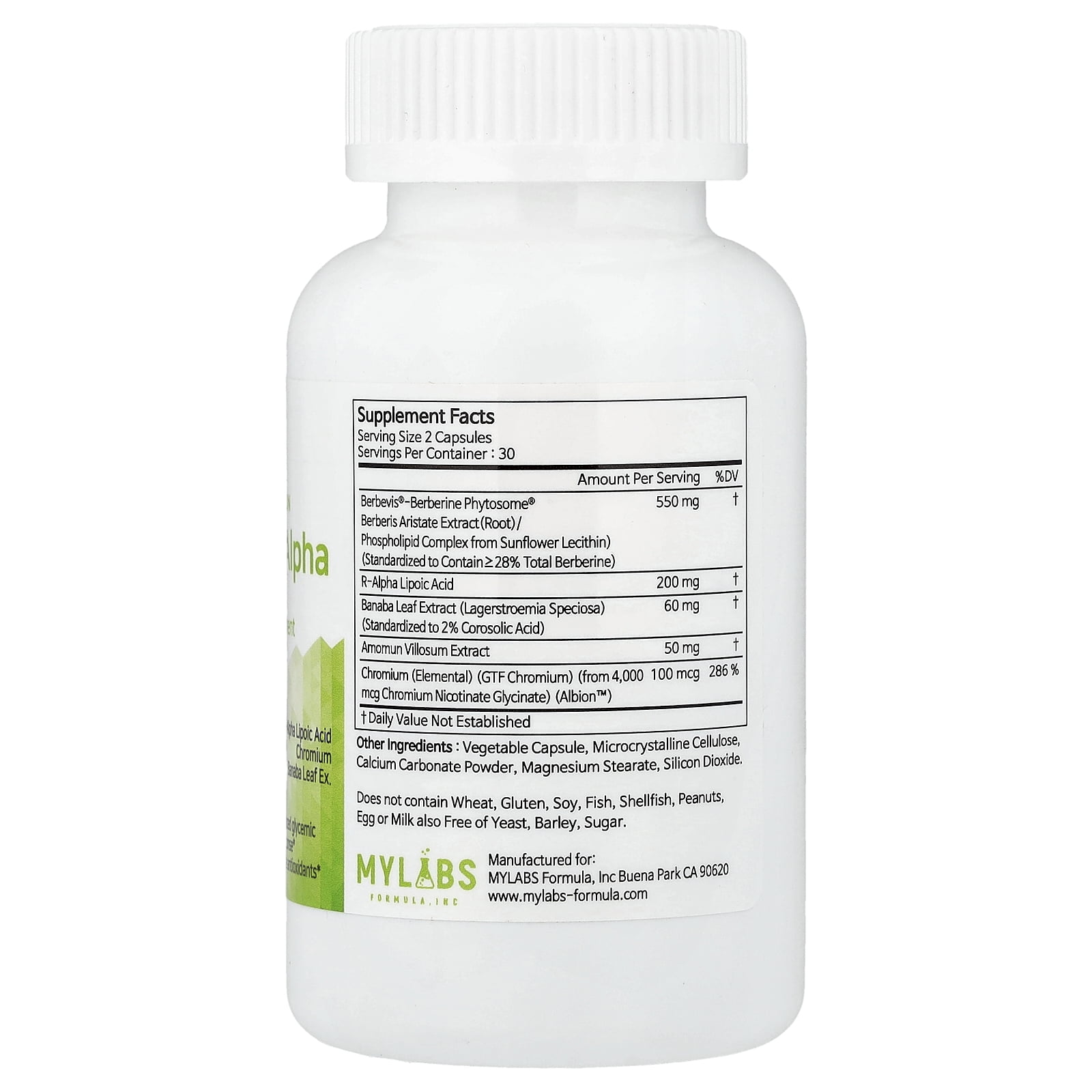 Mylabs Berberine Alpha, High Absorption, 60 Capsules