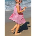 thumbnail image 7 of HWJAD 3-7 Years Toddler Girls Tie Dye Crochet Cover Up Dress Sleeveless Hollow Out Beach Dress for Kids Summer Beach Swimwear, 7 of 7
