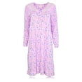thumbnail image 4 of JEFFRICO Womens Long Sleeve Nightgowns Sleepwear Soft Pajama Dress Nightshirts Plus Size, 4 of 6