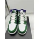 thumbnail image 5 of Ni - ke Size 7Y Youth - Air Jordan 1 Mid Incredible Hulk Court Purple Green Aloe White, 5 of 5