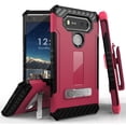 thumbnail image 1 of HOT PINK/BLACK TRI-SHIELD RUGGED CASE COVER with MAGNETIC KICKSTAND + BELT CLIP HOLSTER + LANYARD STRAP FOR LG V20 PHONE (VS995, LS997, H918, US996, 6505A, H990, F800), 1 of 6