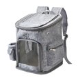 thumbnail image 2 of para mascotas para medios perros transpirables Mal transpirable Bolsa de mensajería plegable para viajes Senderismo y - Gris Colco Transportín de viaje para mascotas, 2 of 8