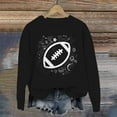 thumbnail image 2 of ZJXFGS Football Sweatshirts for Women Game Day Sweater Football Apparel for Women Game Day Shirts Women Football Black L, 2 of 5