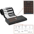 thumbnail image 5 of Roll Up 61 Keys Piano Keyboard with pedals, 128 Unique Tones Digital Electric Hand Roll Piano Keyboard with 1000mAh Rechargeable Battery for Kids Beginner, 5 of 7