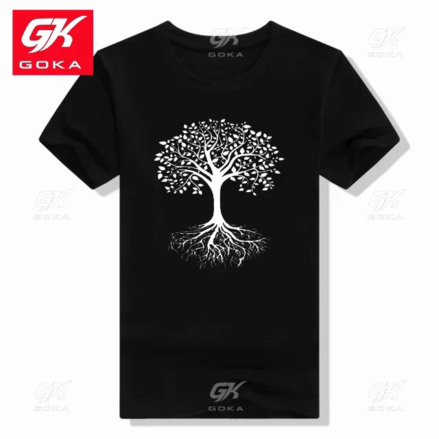 Camiseta de árbol de la vida para hombre camisetas de algodón con cuello redondo camisetas clásicas naturales de manga corta camisetas divertidas de ocio Unisex de Hip Hop para verano