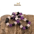 thumbnail image 4 of Amberalia knotted Baltic Amber Necklace with Amethyst, GIA Certificated - for natural remedies - Boost immune System - Cherry-Quartz-Amethyst 12.5”, 4 of 7