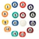 thumbnail image 5 of Mini bola de billar, 16 piezas, resina ecológica, mini bola de billar CM, bola de billar de resina de grado profesional, 5 of 14