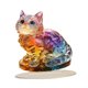 thumbnail image 3 of Adorno de escritorio de gatito, estatuilla de animal, regalos planos 2D, escultura de mesa de estatua de gato para centro de mesa de escritorio, sala, 3 of 7