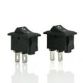 2x On/Off Switch Black Rocker 10A Small 12V DC Tension Held Auto/Car ...