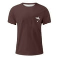 thumbnail image 3 of kpoplk Men's Short Sleeve Graphic Fashion T-Shirt Spring and Summer Crew Neck Printed Pullover(Brown,L), 3 of 4