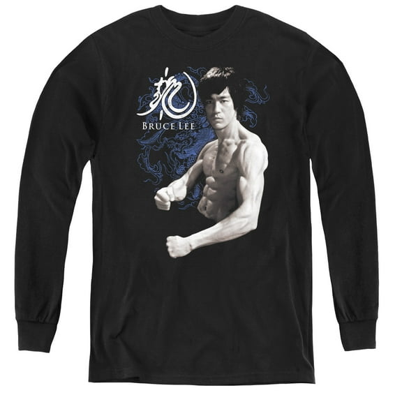 Bruce Lee - Dragon Stance - Youth Long Sleeve Shirt - Large