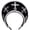 Black, variant on 1Pc Green Renaissance Tudor Crown Headband Hair Accessories