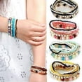 thumbnail image 2 of Bohemian Beads Multi Layered Stretch Bracelet for Woman or Teen Yellow Vibrant Colors Casual, 2 of 2