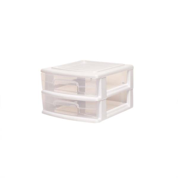Homz Double White Storage Drawers