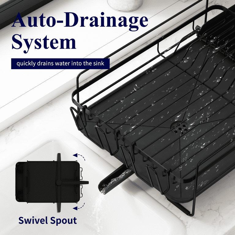 Sakugi Extendable Dish Drying Rack, Stainless Steel photo 4