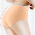 thumbnail image 3 of HUPOM Womens Cotton Underwear Panties In Clothing High Waist Activewear Tie Seamless Waistband Beige XL, 3 of 5