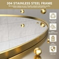 thumbnail image 5 of PAIHOME 22X30 Oval Metal Frame Mirror Bathroom Mirror Wall Mirror, Stainless Steel Frame, Gold, 5 of 6