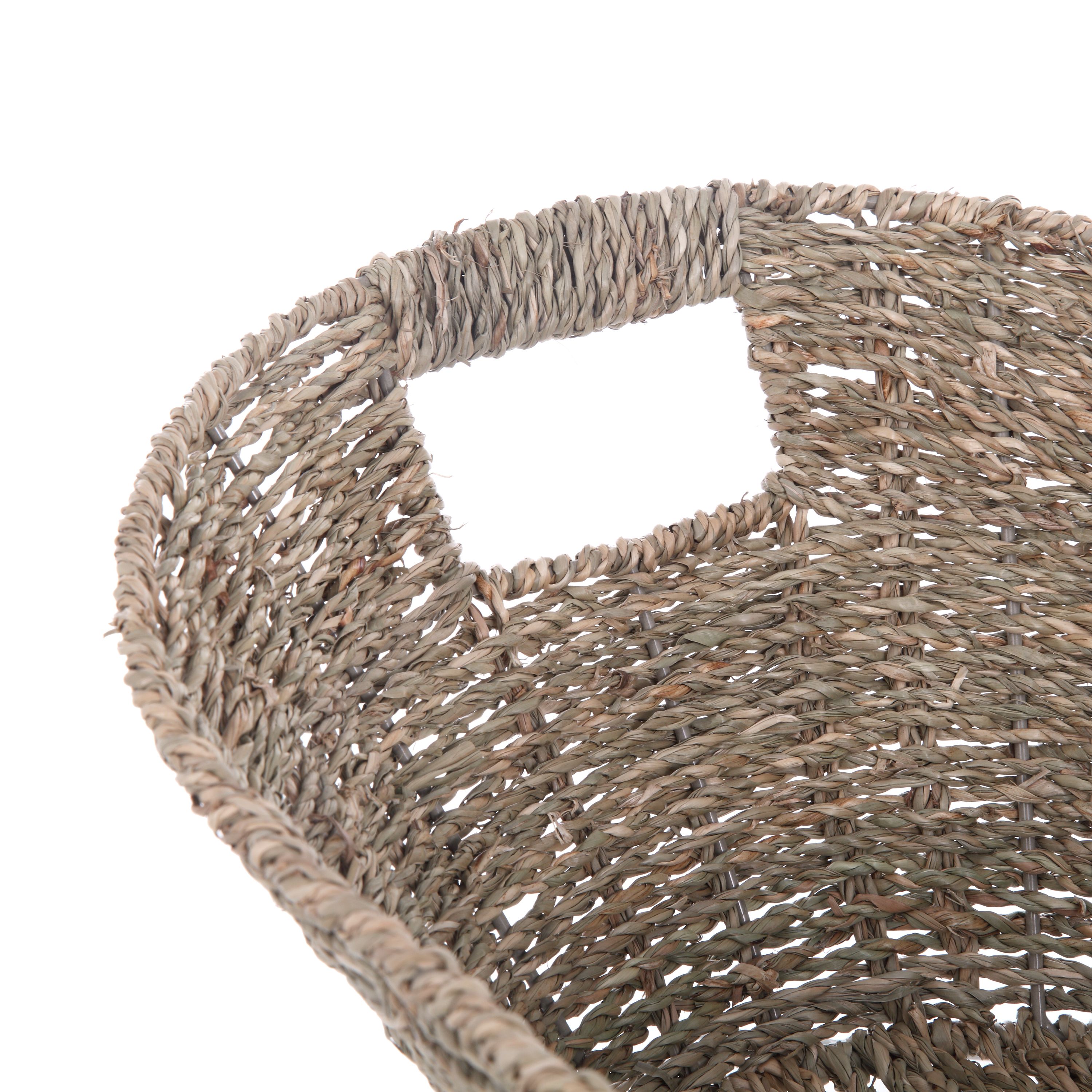 Home Zone Seagrass Natural Oval Basket