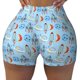 thumbnail image 2 of Balery Cartoon Rocket With Space Pantalones cortos de entrenamiento estampados para mujer, sin costuras, ajustados, para gimnasio, yoga, correr, deportes, ejercicio activo, fitness.-Small, 2 of 8