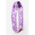 thumbnail image 2 of Bimba Purple Leaves & Periwinkle Floral Pure Silk Printed Scarf Dupatta Head Neck Wrap Bandanas For Women 40 x 40 Inches, 2 of 6