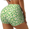 thumbnail image 2 of Kdxio Daisies Flowers Print Workout Shorts for Women Seamless Soft Smooth Gym Yoga Scrunch Active Shorts, 2 of 9