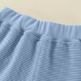 thumbnail image 5 of Lenpel Thermal Pants for Girls Toddlers Cotton Elastic Waist Striped Thick Warm Long Johns Kids Base Layer Bottoms(Blue,9-10 Years), 5 of 6