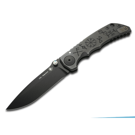 SPARTAN BLADES Harsey Folder SF5 Bronze Runes & Staves Titanium CPM MagnaCut Pocket Knife