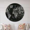 thumbnail image 2 of Designart 'Vintage Chalk Worldmap ' Modern wall clock, 2 of 6