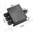 thumbnail image 2 of Caja de conexiones impermeable IP68, caja de conexiones impermeable para exteriores, conexiones de carcasa de conector de cable de 4 vías para cable de Ø4 mm-12 mm, 2 of 5