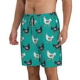 thumbnail image 2 of Naloa Funny Chicken Men's Beach Shorts, Surfing shorts, Swim trunks, Quick Dry Swim Trunks for Surfing Beach Fun - Large, 2 of 9