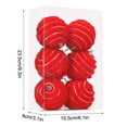 thumbnail image 3 of Fiudx Bolas de Navidad Irrompibles con Purpurina, Diseño de Espuma Resistente, Perfectas para Árboles de Navidad, Coronas y Guirnaldas, Decoración Navideña, 8 Cm, Juego de 6, 3 of 4