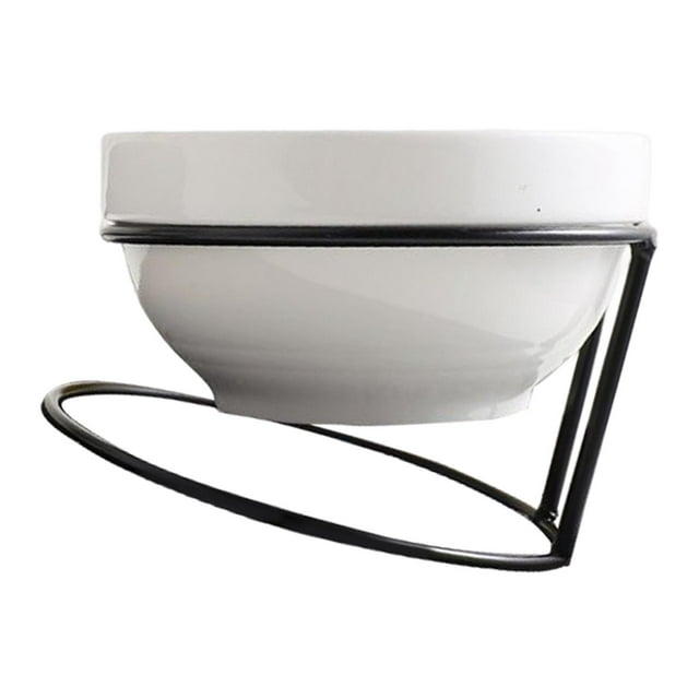 TISHITA Dish Feeder with Wire Rack For Cats And Small Dog Black