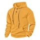 thumbnail image 5 of MHFRRA Sudadera con Capucha de Manga Larga para Hombre, Estilo Informal, Deportivo, Holgado, de Color Liso Amarillo, 5 of 8
