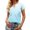 Light Blue, variant on V Neck T Shirts Women Short Sleeve Shirt Going Out Summer Basic Tops Loose Casual Outfit Clothes Blue 2XL