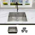 thumbnail image 2 of KBFmore Tight Radius 23 inch 16 Gauge Single Bowl Undermount Kitchen Sink with Sink Strainer, 2 of 9