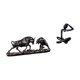 thumbnail image 1 of Estatua Abstracta De Pensador De Toro Y Oso De Feng Shui Moderno, Figura Decorativa, Colección De Esculturas De Vaca China Para Escritorio, Estante, Regalo De Cumpleaños, 1 of 8