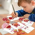 thumbnail image 3 of 24 Count Valentine's Day Stationery Gift Set Heart Shaped Erasers and Cards for Classroom Exchange School Party Favors Gnome Love Message Cards (24 Count) Heart, 3 of 7